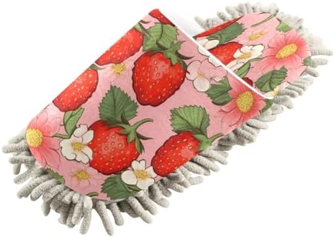 Strawberry Pattern Mopping Slippers - Washable Comfortable