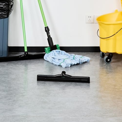 Clean Tek Professional 1811 Inch Floor Squeegee - Heavy-Duty Black Plastic Wiper