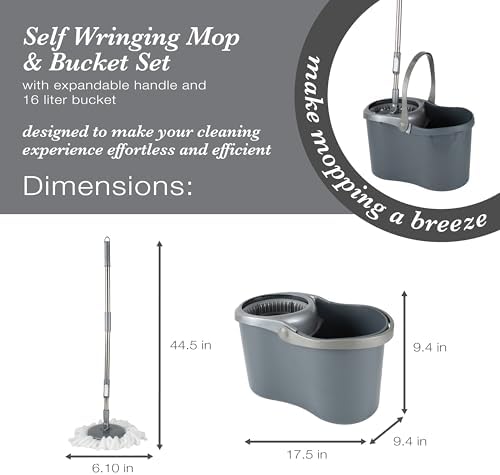 Simplify Self Wringing Mop Bucket Set