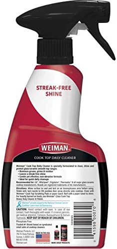 Weiman Cooktop Cleaner - 12 Ounce - Stainless Steel Safe