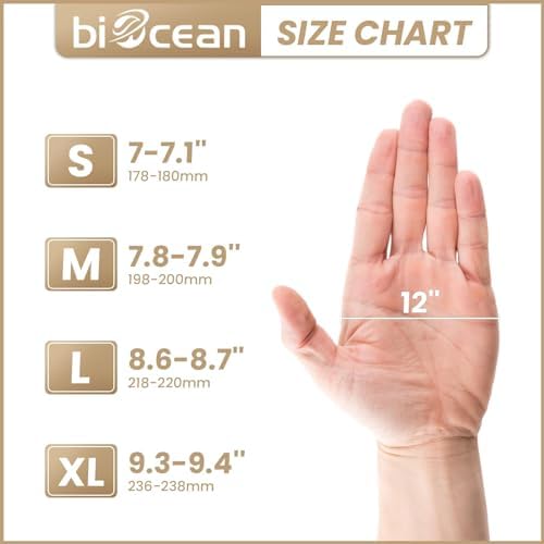 Biocean 4-mil Nitrile Gloves Powder Free Black 100 per Box