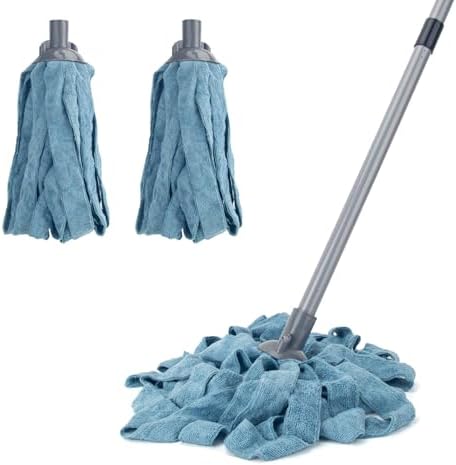 KeFanta Floor Mop with 2 Microfiber Heads and 32-inch Handle