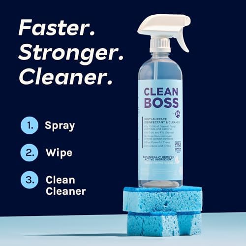 CleanBoss Botanical Disinfectant 128 oz - 999 Germ Virus Kill