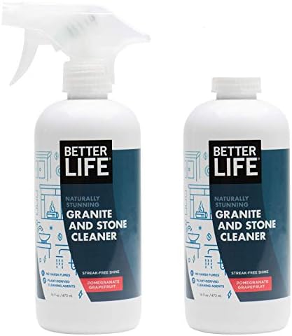 Better Life Granite Cleaner and Polish - 16oz Pack of 2 PomegranateGrapefruit