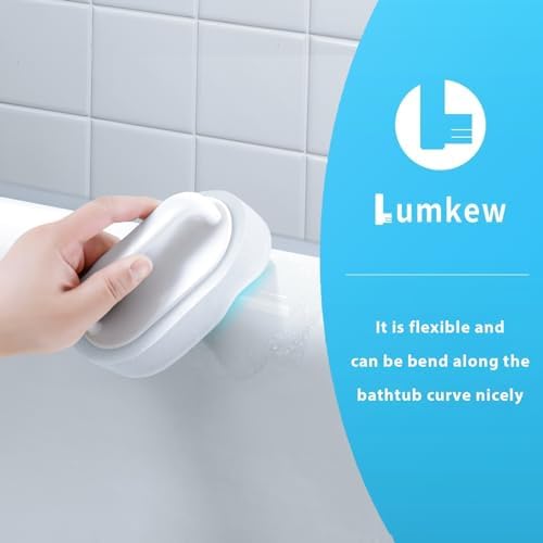 Lumkew Bath Tub Scrubber Non Scratch Cleaning Sponge 2 PCS Heavy Duty Scrub Tool