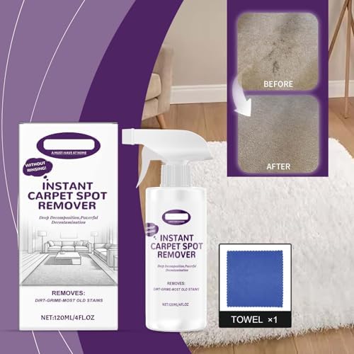 Instant Carpet Spot Remover with Reusable Cloth
