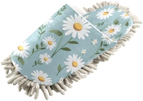 Bulletgxll Summer Floral Mopping Slippers - Washable and Comfortable