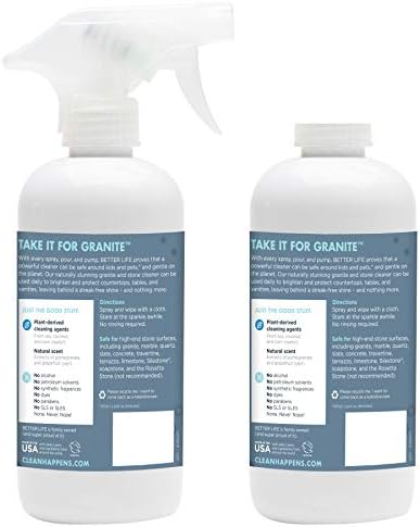 Better Life Granite Cleaner and Polish - 16oz Pack of 2 PomegranateGrapefruit