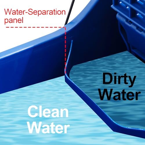 Matthew Cleaning Blue 44Quart Mop Bucket with Wringer and Wet Mop