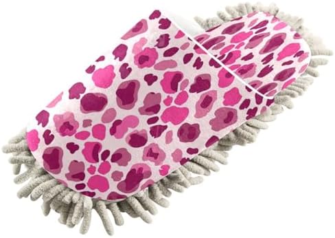 Zhirexin Leopard Microfiber Mop Slippers for Men Women