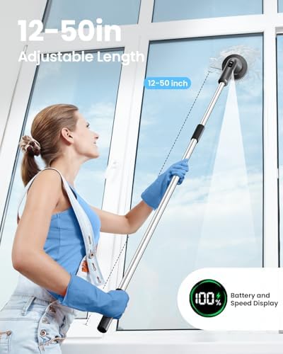 Topmako Electric Spin Scrubber Cordless Cleaning Tool with 7 Brush Heads and 2 Speed Settings