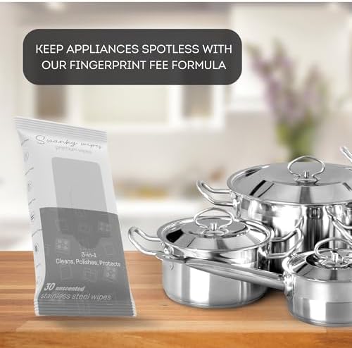 Swanky Stainless Steel Cleaner Wipes - 30 Count
