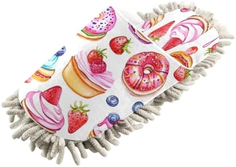 Bulletgxll Colorful Desserts Mopping Slippers