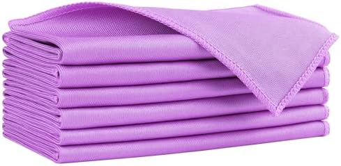 HOMEXCEL Microfiber Cleaning Cloths 6 Pack Lint Free Streak Free