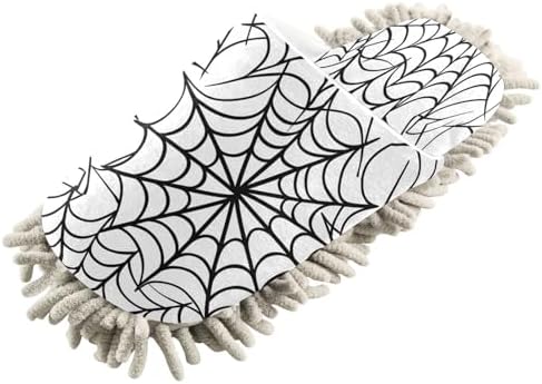 Zhirexin Halloween Black Web Cleaning Slippers