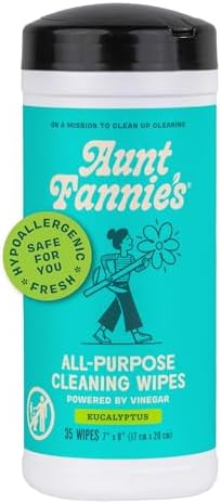 Aunt Fannies Natural Cleaning Vinegar Wipes 35 Count