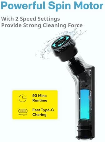 HOTO Electric Spin Scrubber with 6 Brush Heads