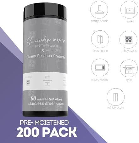 Swanky Stainless Steel Cleaner Wipes 200 Count