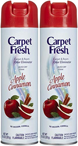 Carpet Fresh No-Vacuum Cleaner Aerosol Apple Cinnamon 105 Ounce Pack of 2 1