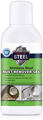 Heavy-Duty Rust Remover Gel for Stainless Steel and Metal Surfaces 4 oz