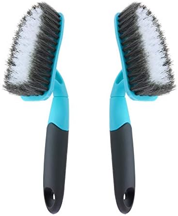 2-Pack Scrub Brush with Long Handle and Medium Firm Bristles
