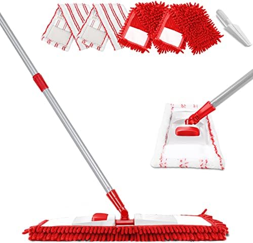 MASTERTOP Microfiber Dust Mop with Adjustable Handle