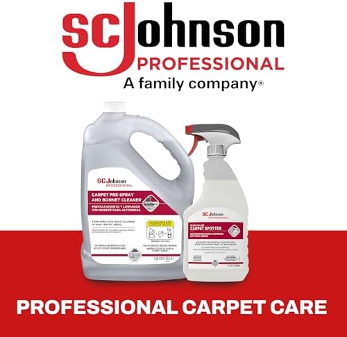 SC Johnson Professional Carpet Cleaner Pre-Spray and Bonnet Cleaner 1 Gallon 4 Count