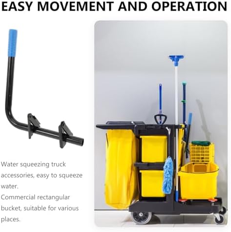 Ipetboom Commercial Mop Bucket Lever Metal Drain Basket Pole 1