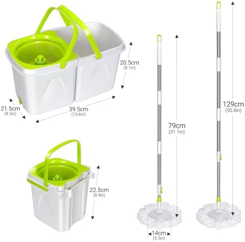 MASTERTOP Spin Mop Cleaning System with Wringer Set