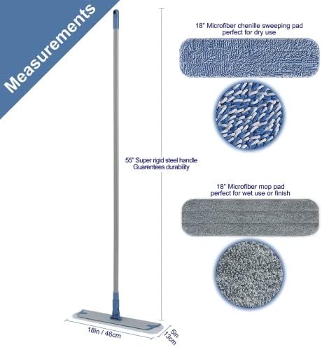 SUPERWASH PLUS 18 Microfiber Mop with Extendable Handle 1