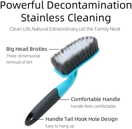 2-Pack Scrub Brush with Long Handle and Medium Firm Bristles