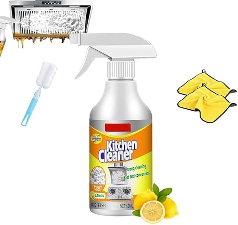 Lqlq Kitchen Oil Stain Remover - Powerful Safe