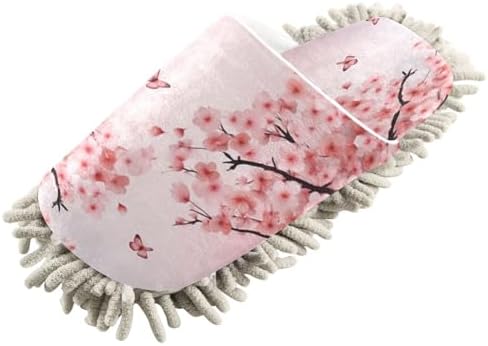 Cherry Blossom Microfiber Cleaning Slippers - Large Size