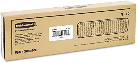 Rubbermaid RCPQ810YEL Microfiber Scrubber Pad 6Pack