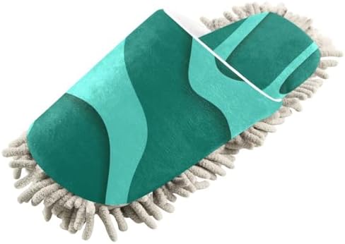Bulletgxll Green Texture Microfiber Cleaning Slippers 1
