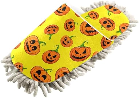Burbuja Jack O Lantern Mop Slippers for Home Cleaning 1