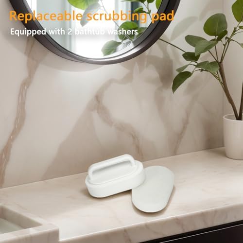 ICEICE Heavy-Duty Bathroom Scrubber with Handle