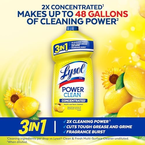 Lysol Power Clean Multi-Surface Cleaner 48 Fl Oz