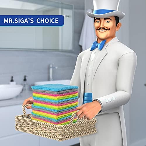 MRSIGA Microfiber Cleaning Cloth 50-Pack 118x118 In