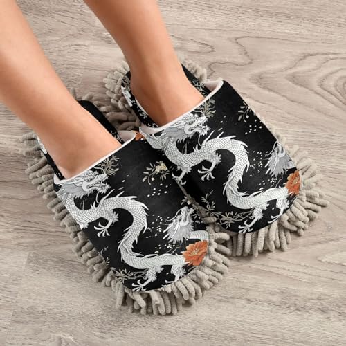 Zhirexin Black Dragons Cleaning Slippers