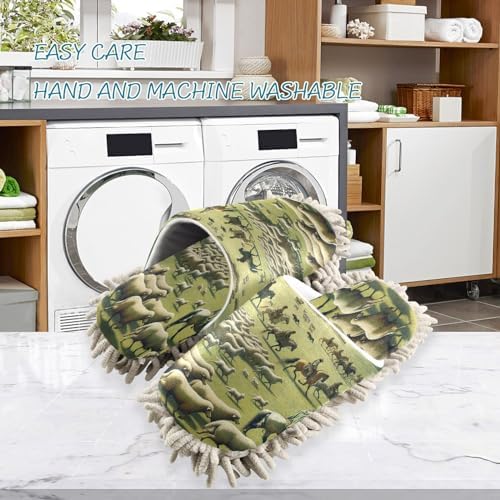 Zhirexin Microfiber Mop Slippers for Men Women Floor Cleaning 1
