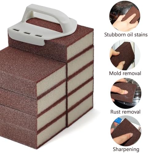 Garvonti Magic Carborundum Sponge 12pcs with Handles 1