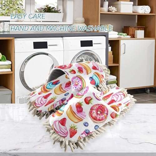 Bulletgxll Colorful Desserts Mopping Slippers