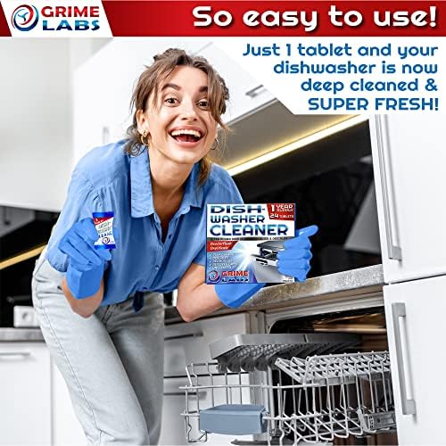 GRIME LABS Dishwasher Cleaner Tablets 24 Pack 1
