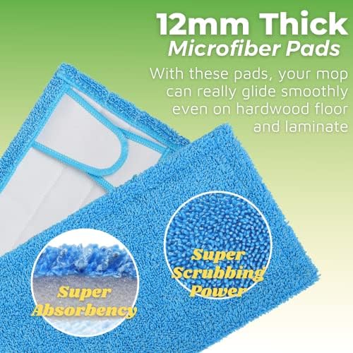F Flammi Reusable Mop Pad for Swiffer Sweeper Mop 125 Inch 4 Pack