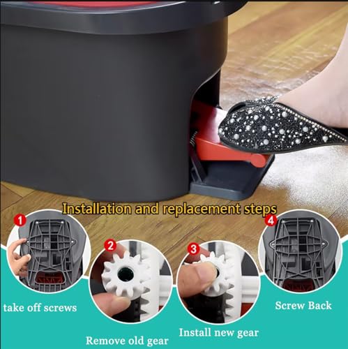 YWSHF Spin Mop Bucket Gear Replacement 4PCS