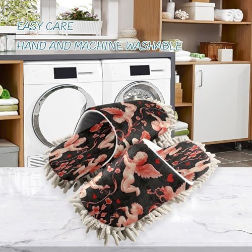 Bulletgxll Cartoon Cupids Cleaning Slippers Mop Pads