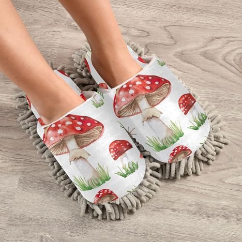 Zhirexin Cartoon Red Mushroom Cleaning Slippers