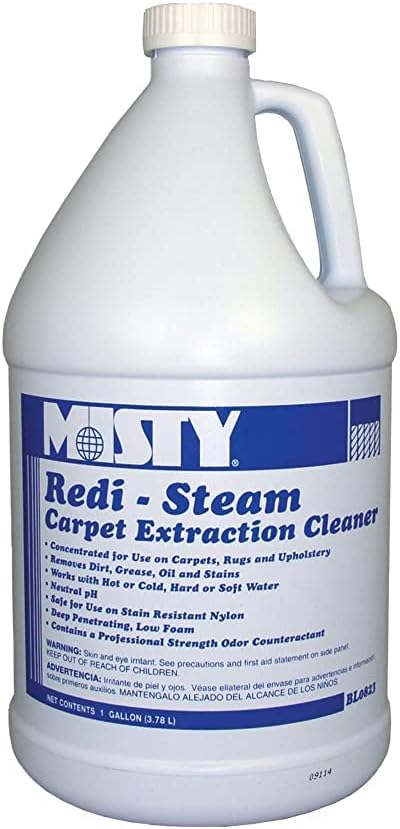 MISTY Redi-Steam Carpet Cleaner Deodorizer 1 Gallon Case of 4 Neutral pH