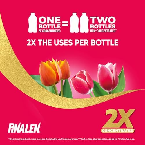 PINALEN 2X Max Aromas Concentrated All Purpose Cleaner - Floral Delight Scent - 108 fl oz